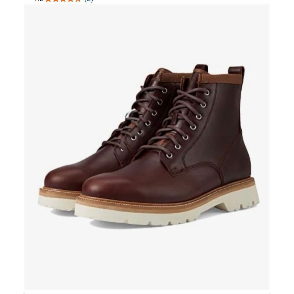 COLE HAAN American Classics Plain Toe Boot Waterproof Woodbury/Egret Waterproof- - Picture 1 of 12